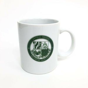 Vintage Loyola College Baltimore Maryland Mug Cup Coffee White Graphic Seal